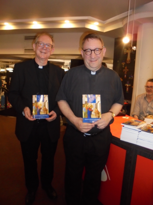 Fr Nigel Woollen and Mgr Martin Hayes at the book launch