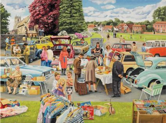 The Car Boot Sale, by Trevor Mitchell, 2014. ©Trevor Mitchell Artist