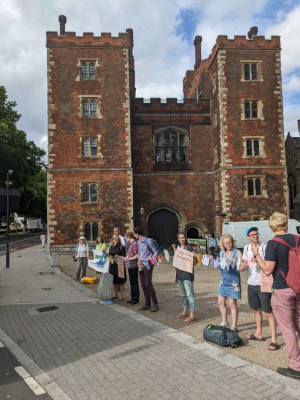 YCCN outside Lambeth Conference on 3 August, Credit: YCCN