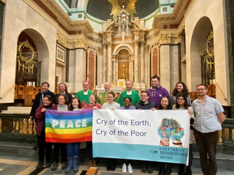 Bishops John Arnold, William Nolan, Martin Hayes and Catholic climate campaigners