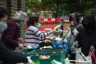 Food for All - distribution of food at English Martyrs, Wembley. Photo: Marcin Mazur