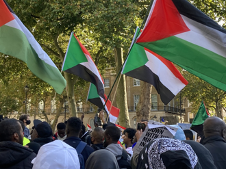 Pro-democracy protest in London against the October 2021 military coup