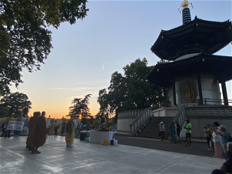 Prayers at Peace Pagoda. Image ICN/JS