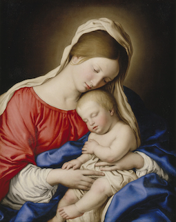 The Madonna with the sleeping Christ Child, by Giovanni Battista Salvi, called Sassoferrato, circa 1680, © Robin Halwas Fine Art, London