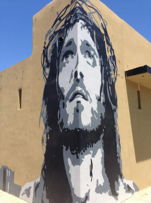 The Passion of Christ, Anonymous Street Artist, Walton Avenue, Los Angeles, street corner.  2012