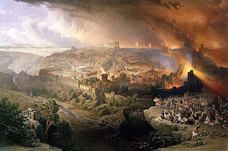 The Siege and Destruction of Jerusalem by the Romans Under the Command of Titus, Copy after David Roberts, 1850