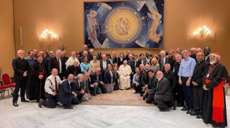 Participants with Pope Francis
