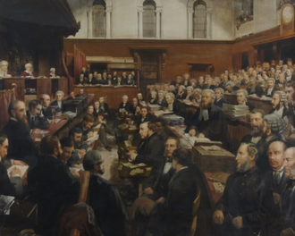 The Tichborn Trial, by Frederick Sargent. Painted 1873 - 1899 © Hampshire County Council Museums Service, Winchester