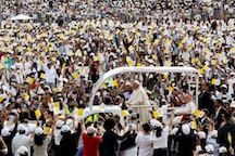 Pope arrives in National Stadium