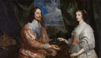 KIng Charles I and Queen Henrietta Maria....  by Van Dyke. Image: Public Domain