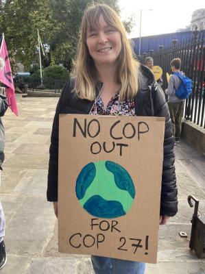 Campaigner from St George's RC School, Maida Vale, Westminster