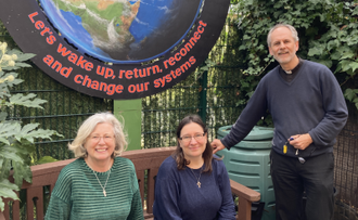 Hilda McCafferty, Colette Joyce and Fr Richard Nesbitt at the parish of Our Lady of Fatima