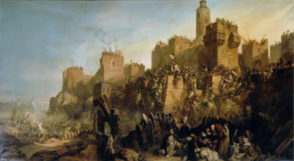 The taking of Jerusalem by Jacques Molay in 1299, by Claude Jacquand, 1846 © Musée de Versailles, Paris