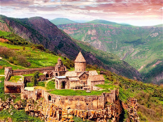 Tatev Monastery in Armenia. Established in the 9th century. Wiki image by David Sargsyan 777