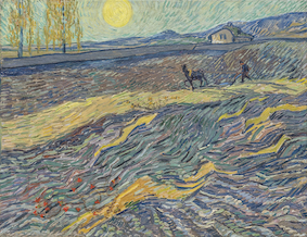 Laboureur dans un Champ (worker in a field), Vincent Van Gogh, 1889, © Christie's New York, 13 November 2017