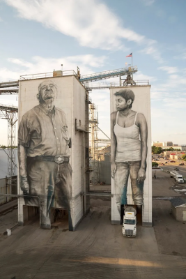 American Heroes, Street Art 2016 © Guido Van Helten