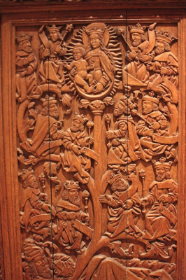 Oak carving of Tree of Jesse from St Andrews Castle - Wiki image