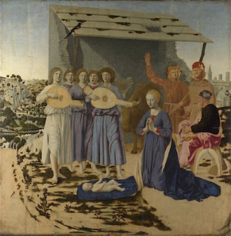 The Nativity by Piero della Francesca at the National Gallery, Trafalgar Square