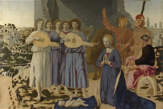 The Nativity by Piero della Francesca at the National Gallery, Trafalgar Square