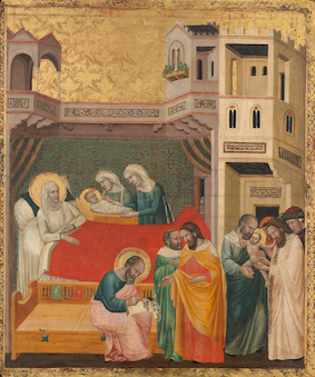 The Birth, Naming, and Circumcision of St John the Baptist, by Giovanni Baronzio © National Gallery of Art, Washington