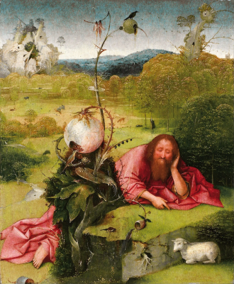 Saint John the Baptist in the Desert, by Hieronymus Bosch. 1489 © Museo Lázaro Galdiano, Madrid
