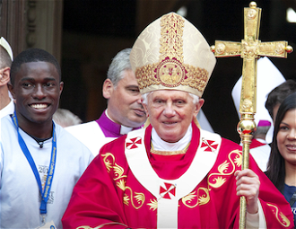 Paschal with Pope Benedict. Image: CBCEW