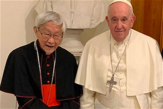 Cardinal Zen with Pope Francis. Vatican Media