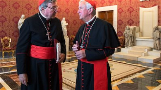 Cardinal Pell with Cardinal Nichols  Image" CBCEW