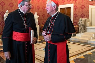 Cardinal Pell with Cardinal Nichols  Image" CBCEW