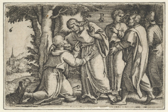 Christ Healing the Leper, from The Story of Christ, Engraving by Georg Pencz (1500-1550), Issued 1534-35© The Metropolitan Museum, New York