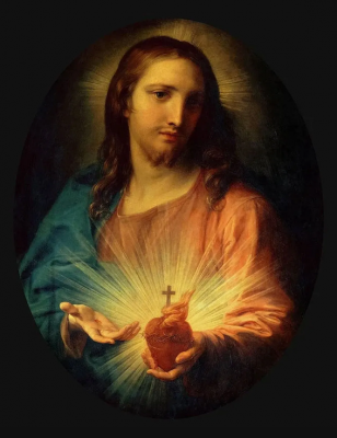 Sacred Heart of Jesus, by Pompeo Batoni © Church of the Gesù, Rome