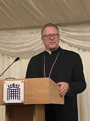 Bishop Barron addresses reception in Parliament on Monday Image ICN/JS