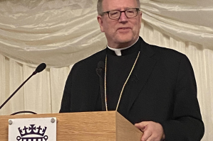 Bishop Barron addresses reception in Parliament on Monday Image ICN/JS