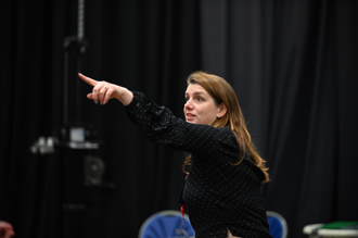 Alison McGovern MP speaks with students