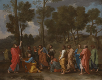 The Sacrament of Ordination (Christ Presenting the Keys to Saint Peter), by Nicolas Poussin, Painted between 1636-1640, © Kimbell Art Museum, Texas