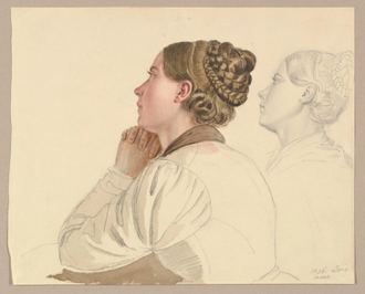 Studies of a Woman Praying by Ludwig Emil Grimm © Metropolitan Museum, New York.