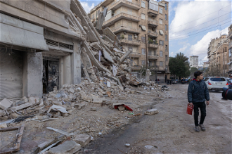 Scene of devastation in Aleppo