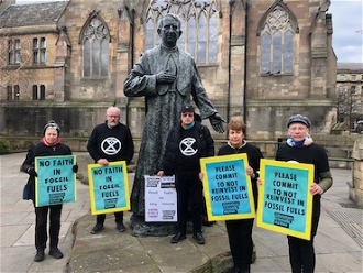 Campaigners at Newcastle Cathedral