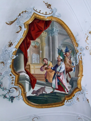 The Pharisee and the Publican, Detail at the Ottobeuren Basilica, mid 18th century  © Multi-license with GFDL and Creative Commons