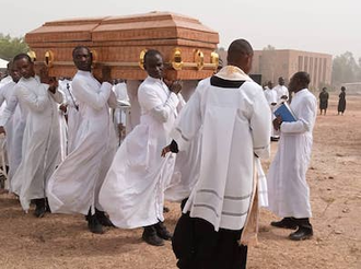 Funeral procession of murdered seminarian Michael Nnadi at Good Shepherd Seminary, Kaduna 11/02/20. Image © ACN