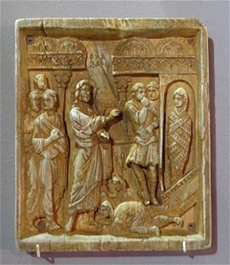 Icon with the Rasing of Lazarus from the Dead. Constantinople 10th century