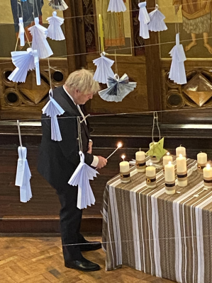 Soon to be Rev Johnson lit a candle at Ukrainian Cathedral recently.