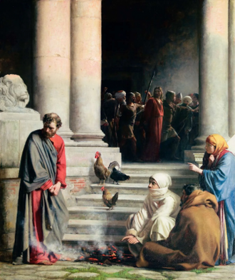 Peter's Denial, by Carl Heinrich Bloch, 1873, © Brigham Young University Museum of Art, Provo, Utah