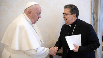 Pope Francis meets Archbishop Miguel Maury Buendía on 20 March 2023. Image: Vatican Media.