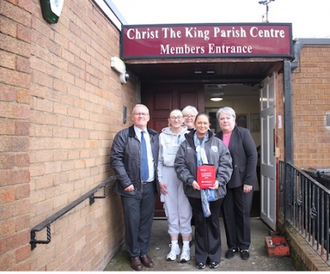 Operations manager Brian Lowry, Ava's aunt June White, finance director Jill Boggan, Ava's mum Leeann White and area manager Kim Schofield.