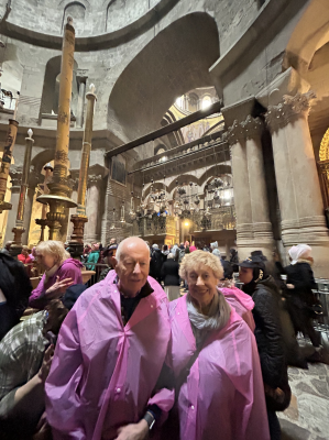 Colin and Fleur Brennan at Church of the Holy Sepulchre today