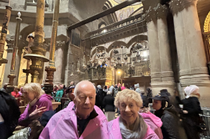 Colin and Fleur Brennan at Church of the Holy Sepulchre today