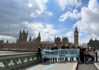 Christian March leaders on Westminster Bridge