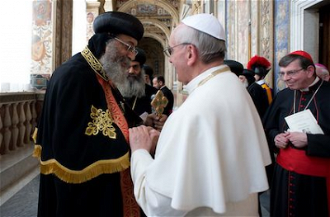 Two Popes meet.  Image: Vatican Media