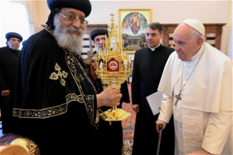 Pope Tawadros ll and Pope Francis